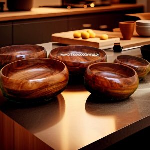 Wooden Solid Serving Bowl