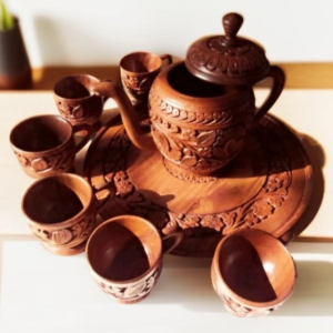 Wooden Decorative Cups and Pot