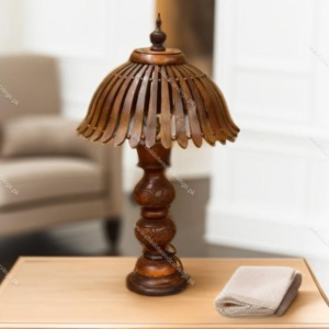 Wooden Table Lamp Umbrella Shape