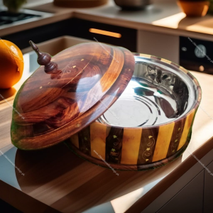 Wooden Hot Pot with Stainless Steel bowl