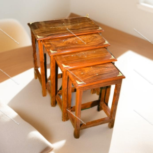 sheesham wooden nesting table set