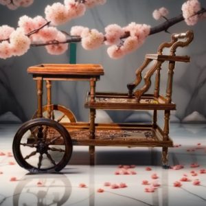 chinioti shesham wooden tea trolley